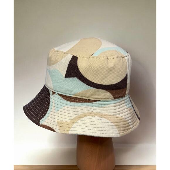 Y2K Coach Scarf Print Sun Hat Size P/S
